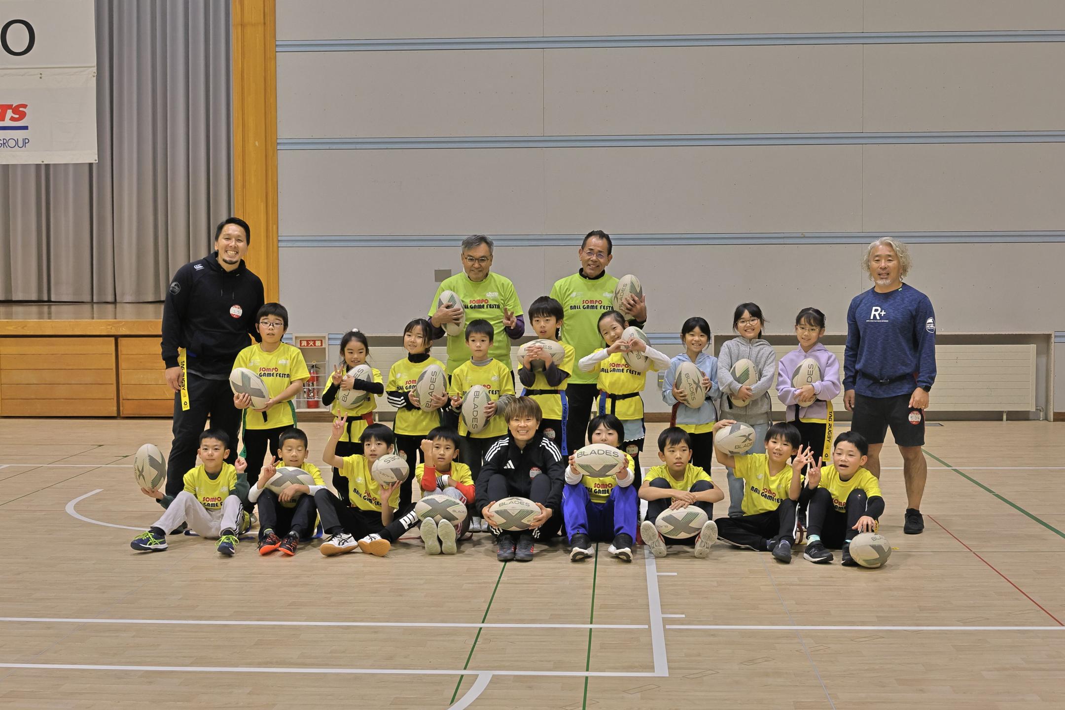 ラグビー体験チーム集合写真