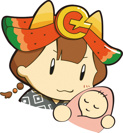 赤ちゃんを抱っこするちゃぐぽん