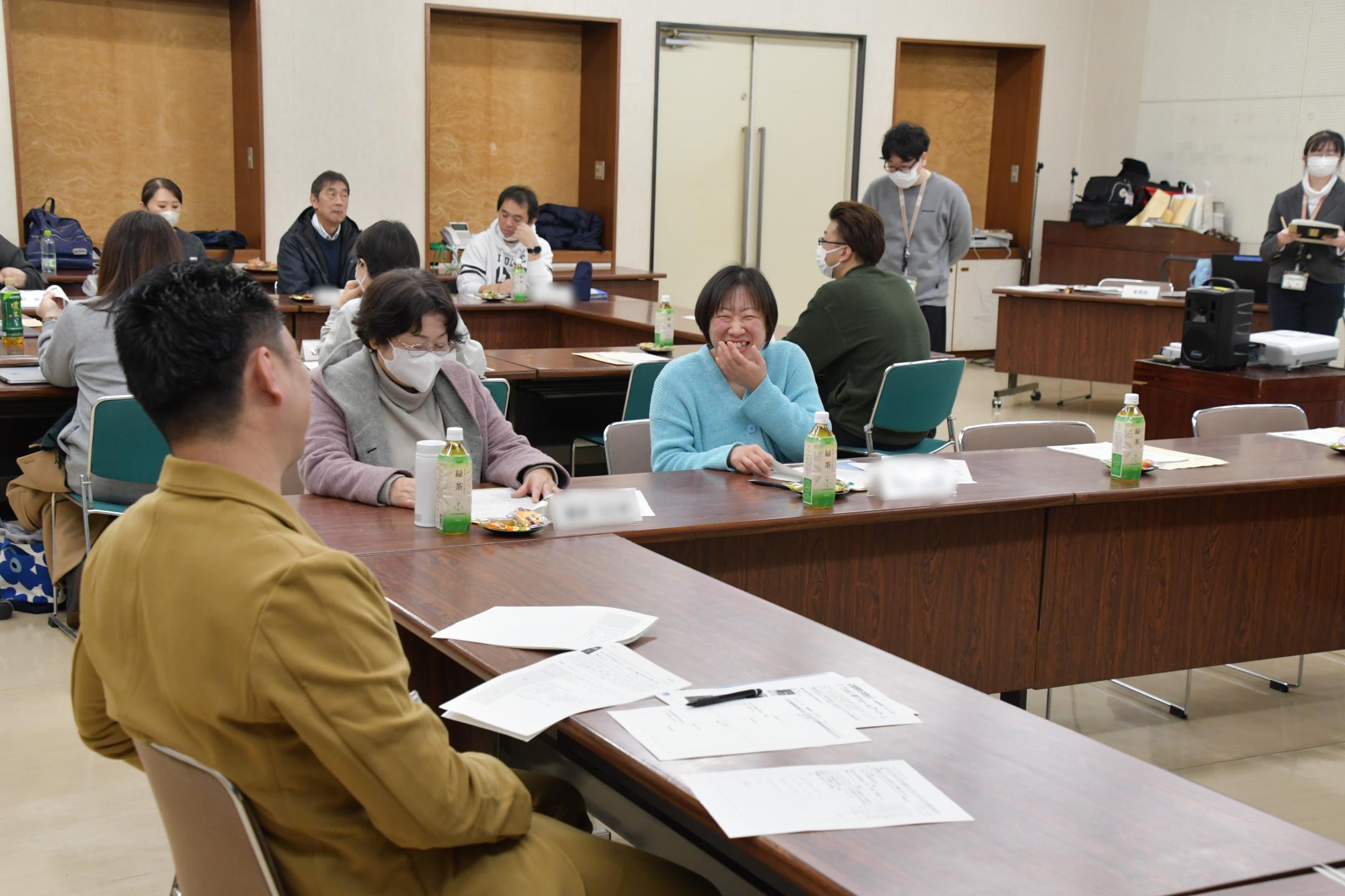 笑顔こぼれるA班メンバー