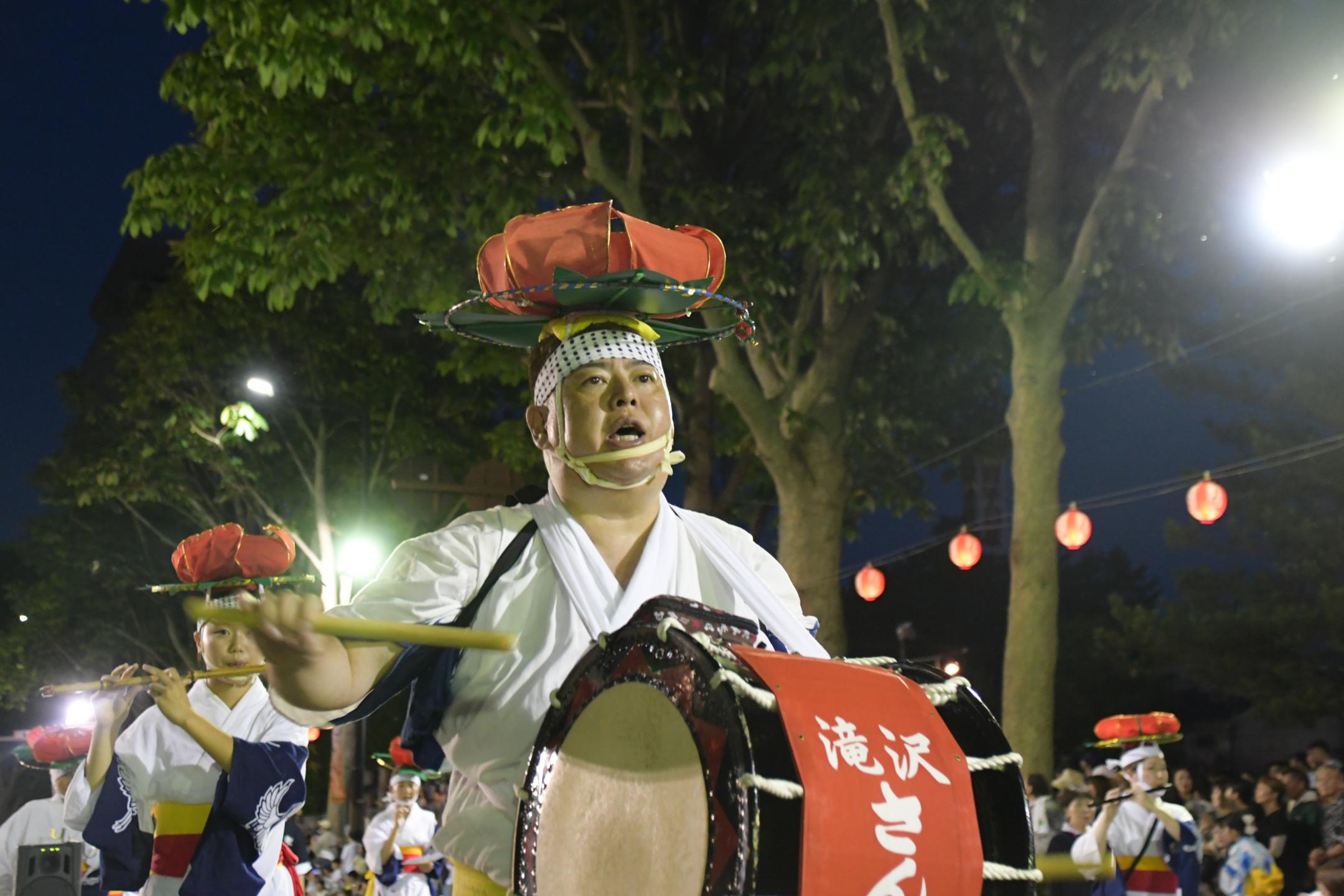 滝沢市さんさ踊り保存会の太鼓②
