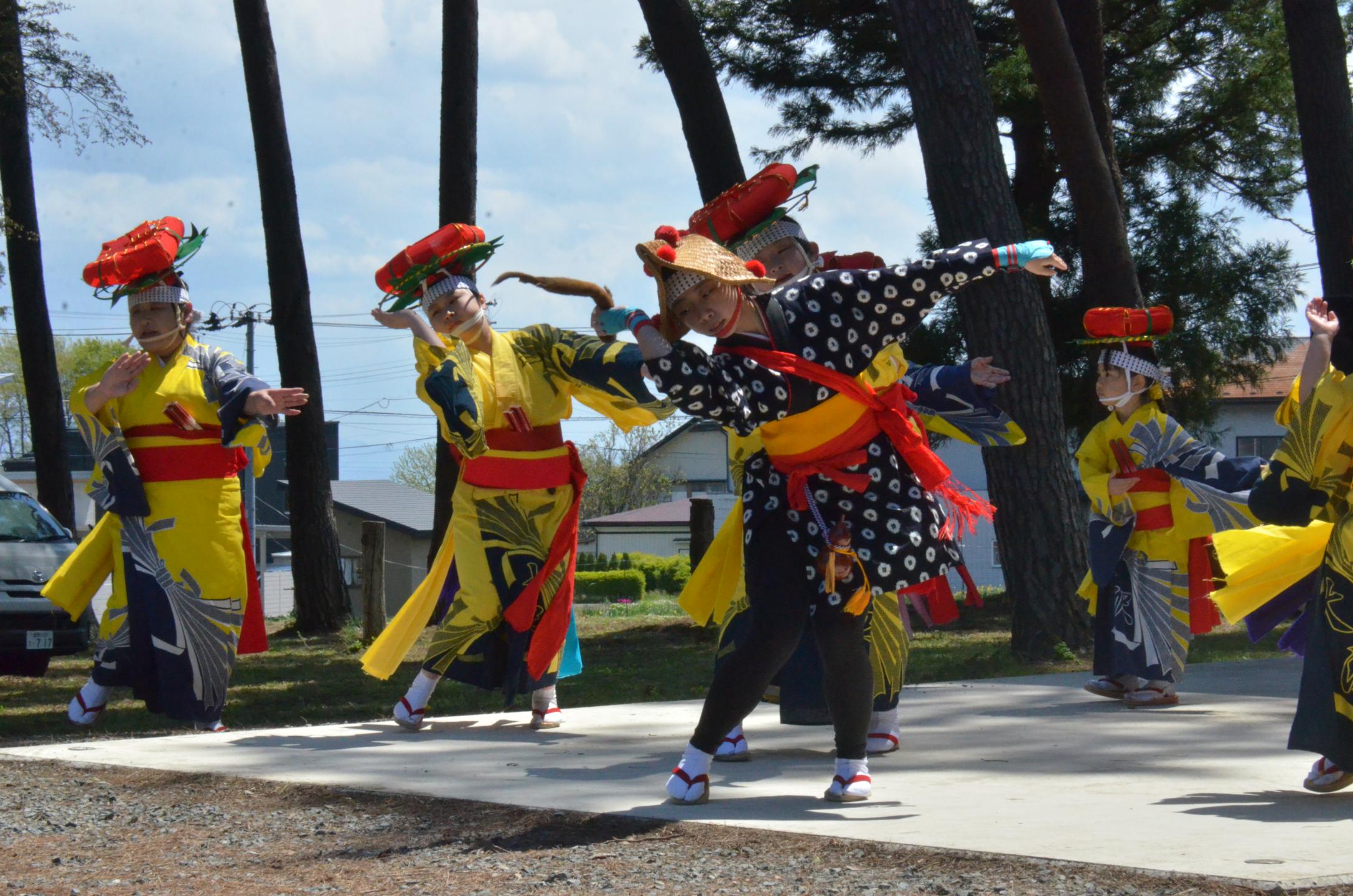 大沢さんさ踊り保存会の演舞