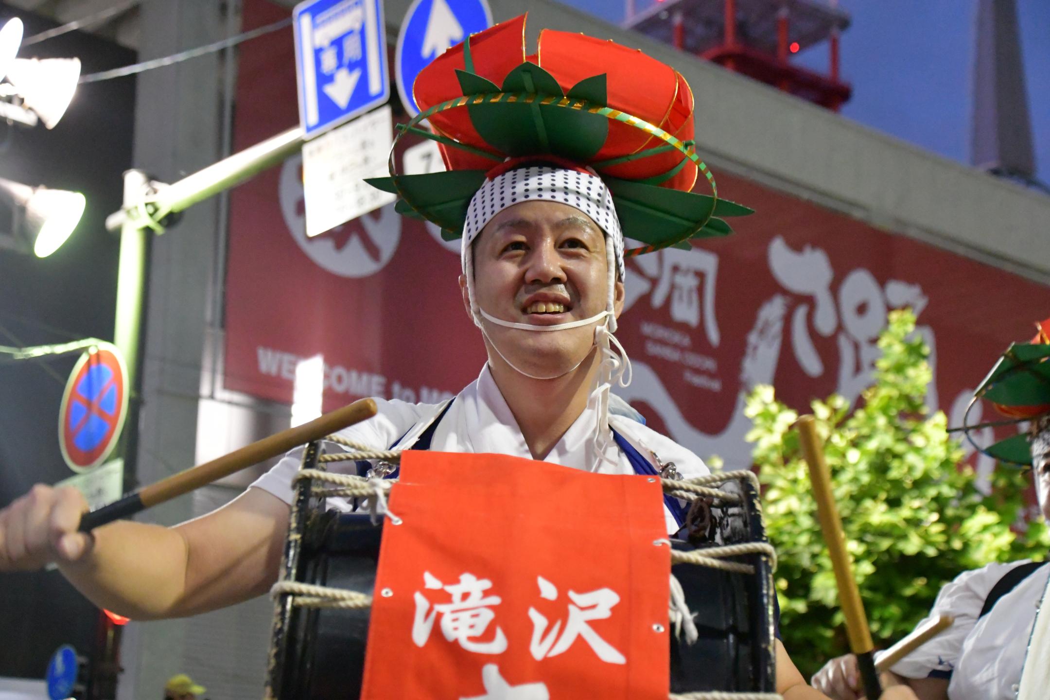 滝沢市さんさ踊り保存会の太鼓