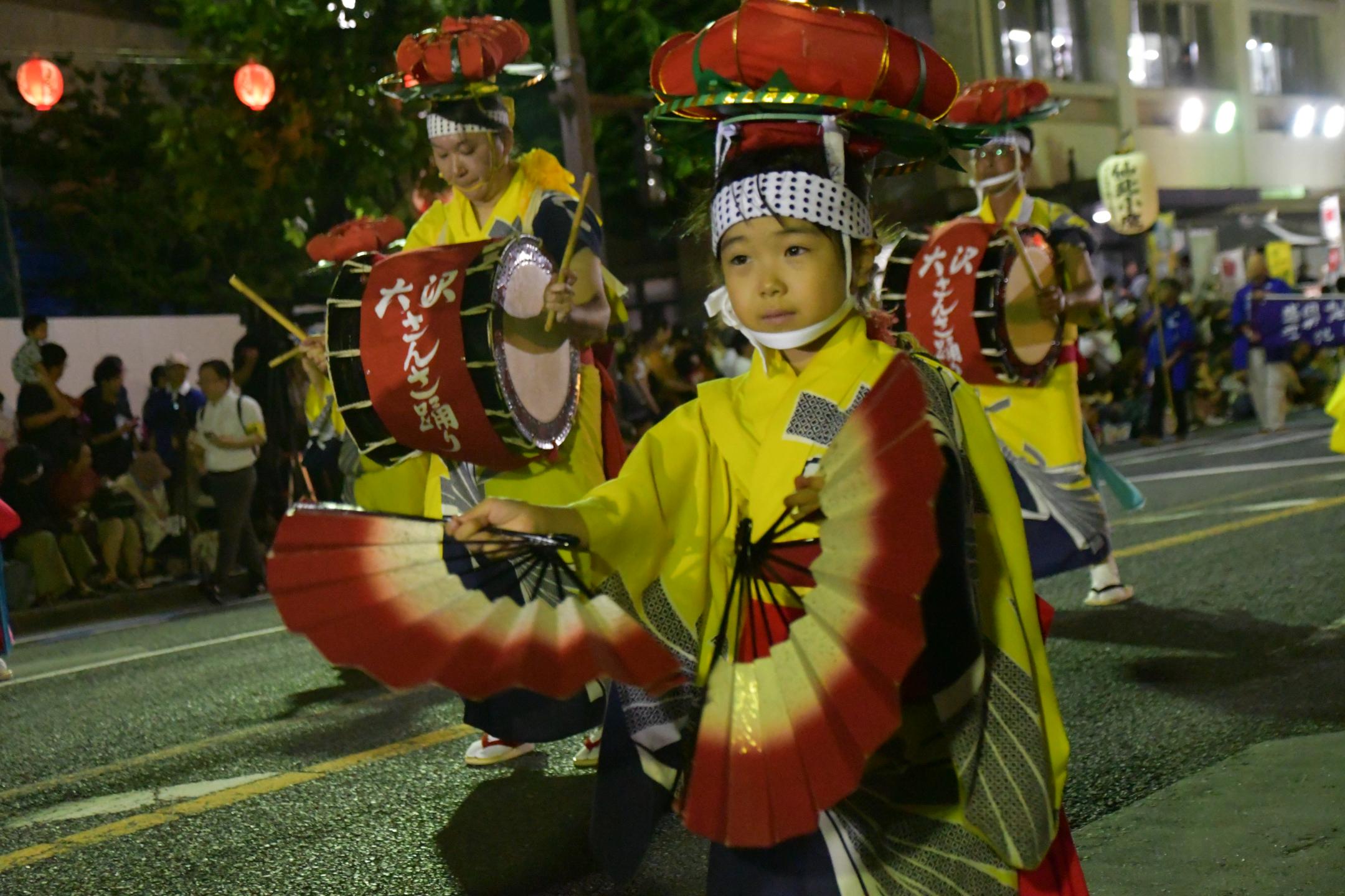 大沢さんさ踊り保存会の演舞